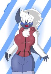 absol big_breasts bluefoxnick breasts cynthia_(lunarspy) female pokémon_(species) pokemon pokemon_(species)