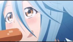 1boy animal_humanoid animated blue_eyes censored censored_penis edit feathered_wings feathers fellatio female kimihito_kurusu male monster_musume_no_iru_nichijou mp4 no_sound papi_(monster_musume) penis sехual video