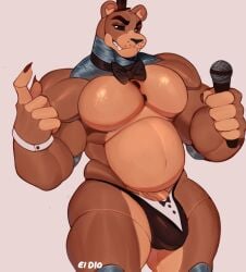 big_penis bulge dionelart five_nights_at_freddy's freddy_(fnaf) gay male_only penis penis_tuxedo tagme