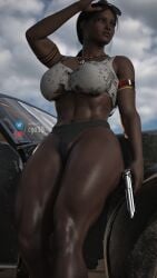 1girls 3d abs african african_female big_breasts black_panties black_thong black_underwear capcom cga3d dark-skinned_female dark_skin erotichris female female_only fit fit_female high_waisted_thong midriff panties patreon_username resident_evil resident_evil_5 sheva_alomar solo thick_thighs thong thong_panties toned twitter_username underwear