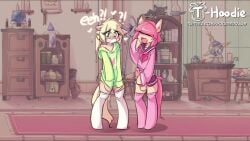 2boys animal_genitalia animated clothing cum cum_in_ass cum_in_clothes cum_inside femboy femboy_on_femboy femboy_only gay hoodie_(artist) horse_ears horse_penis horsecock longer_than_30_seconds male male/male male_only max_(hoodie) mp4 pony_max_(hoodie) rubbing_penis sound thigh_highs thigh_sex thighhighs transformation video voice_acted yaoi