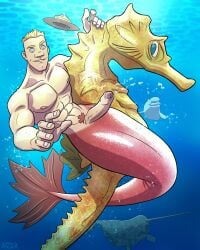 1male abs byron_power male male_focus male_only merman