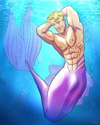 1male abs byron_power male male_focus male_only merman