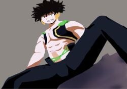 dick digital_media_(artwork) gay hard_on male male_only my_hero_academia shindou_you solo yo_shindo