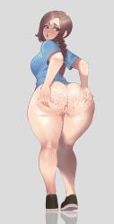 1girls 2d after_anal after_sex anus ass backpussy big_ass big_butt blue_eyes bottomless braid brown_hair bubble_ass bubble_butt cum cum_in_ass cum_on_ass cum_writing cumdrip curvy dat_ass fat_ass female female_only hand_on_ass happy_birthday huge_ass large_ass light-skinned_female light_skin long_hair looking_back nsfw original pale-skinned_female pale_skin pussy reina_(punished_link) sneakers solo spread_ass spreading_ass standing sweat thiccwithaq thick thick_ass thick_thighs voluptuous wide_hips