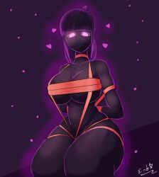 1girls bare_shoulders big_breasts breasts endergirl enderman enderwoman female female_only huge_breasts humanoid large_breasts minecraft muslos papu_ender regalo rule_63 solo solo_female