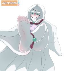 barefoot demon_slayer evil_grin evil_smile feet female_only foot_fetish foot_focus grin kimetsu_no_yaiba mother_spider_demon pov_feet standing zeik999