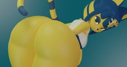 1girls 2022 3d 3d_(artwork) 3d_model absurd_res animal_crossing ankha ankha_(animal_crossing) ankha_(hazeker) anthro ass ass_focus big_ass big_butt blonde_hair blue_background blue_body blue_ears blue_eyes blue_fur blue_hair blue_tail bottomless bubble_butt butt butt_focus clothed clothing curvy_figure digital_media_(artwork) domestic_cat doubutsu_no_mori felid feline felis female female_only fur furry hair hazeker hi_res highres huge_ass huge_butt large_ass large_butt looking_at_viewer low-angle_view makeup mammal mostly_nude mr_chazz80 multicolored_body multicolored_ears multicolored_fur multicolored_hair multicolored_tail nairu_(doubutsu_no_mori) nintendo presenting seductive short_hair simple_background solo source_filmmaker tail thick_thighs topwear wide_hips yellow_body yellow_fur yellow_inner_ear yellow_tail