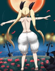 1girls arc_system_works ass ass_shake big_butt blazblue blonde_hair bloomers bloomers_(victorian) huge_ass imstupid13 petite rachel_alucard ribbons slim_body slim_torso swaying topless topless_female twintails vampire vampire_girl