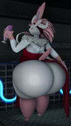 anthro ass_in_dress big_ass bubble_butt eeveelution femboy girly huge_ass jewelry kingkabuto kingofthekabuto large_ass male milkshake pokémon_(species) pokemon sylveon thick_thighs wide_hips