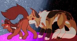 cum cunnilingus dark_forest feral feral_on_feral ghost heart hearts mapleshade_(warriors) oral_sex orgasm pleasure_face satanistdove(artist) smug_face squirrelflight_(warriors) starclan villain villainess warriors_(cats)