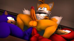 3d anal anal_sex anthro anthro_on_anthro balls big_balls cowgirl_position double_anal double_penetration echidna fox fuckboy gay hedgehog knuckles_the_echidna legs_spread male/male/male male_penetrated male_penetrating_male miles_prower mobian nude penis power_bottom sega sex small_balls sonic_(series) sonic_the_hedgehog sonic_the_hedgehog_(series) source_filmmaker tails tails_the_fox team_sonic threesome trio vein veiny_penis wector