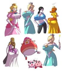 2014 6+girls animal_crossing axel-rosered big_belly big_breasts big_butt bottom_heavy breasts butt butt_in_dress butt_vs_breasts cleavage crossover fat_woman female female_only inflation jigglypuff kirby kirby_(series) mario_(series) multiple_girls nintendo pokemon pokemon_(species) princess_daisy princess_peach princess_rosalina princess_zelda super_smash_bros. super_smash_bros._for_nintendo_3ds_and_wii_u tagme the_legend_of_zelda top_heavy twilight_princess villager_(animal_crossing) white_background wii_fit wii_fit_trainer zelda_(twilight_princess)