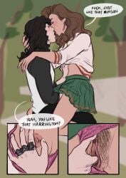 cheerleader cheerleader_uniform eddie_munson fingering fingering_partner fingering_pussy jess_bookish kissing nipples outside rule_63 steve_harrington stranger_things