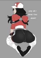 asking_a_question ass ass_focus big_ass big_butt black_hair black_legwear butt dat_ass fembot141 fortnite fortnite:_battle_royale looking_back petite pussy_visible_through_clothes remedy_(fortnite) seductive_look thick_ass tricked worried