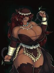 big_breasts darkest_dungeon jewelry necklace omen_seeker thick_thighs thighhighs whip