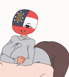 2d animated big_ass big_breasts big_butt cum_on_breasts flawsy georgia_(countryhumans) gif paizuri smiling_at_viewer titfuck titfuck_under_clothes titjob