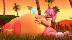 3d amy_rose breast_expansion breast_inflation breasts expansion gigantic_breasts huge_breasts huge_nipples hyper hyper_breasts lactating lactation large_areolae potion potion_bottle rafiler solo_female sonic_(series) sonic_the_hedgehog_(series) topless