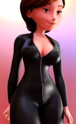 1girls 3d 3d_(artwork) ass athletic athletic_female big_ass big_breasts black_bodysuit black_widow_(cosplay) bodysuit bottom_heavy breasts brown_hair bubble_ass bubble_butt busty cleavage disney elastigirl eyebrows eyelashes eyes female female_only fit fit_female hair helen_parr heroine hips hourglass_figure huge_ass huge_breasts human human_only large_ass large_breasts legs light-skinned_female light_skin lips marvel milf mother pixar short_hair straight_hair superheroine the_incredibles thick thick_hips thick_legs thick_thighs thighs top_heavy unzipped unzipped_bodysuit upper_body voluptuous vtemp waist wide_hips