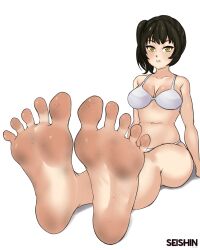 blush breasts dirty dirty_feet feet foot_fetish foot_focus grief_(series) nipples nude rita_fujimori seishin socks socks_removed soles student toe_scrunch toes