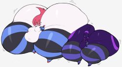 anthro ass ass_size_difference ass_squish ass_to_ass atsuinekowo belly big_ass big_belly bubble_butt chubby colossal_ass eeveelution gigantic_ass huge_ass hyper hyper_ass legwear male male_only meat_wall_(body_type) moobs obvious_(character) pokémon_(species) pokemon sylveon thick_thighs thunder_thighs umbreon velvet_(atsuinekowo) wide_hips