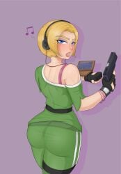 aplanningduo ass clothed female iq_(rainbow_six) looking_at_viewer looking_back rainbow_six rainbow_six_siege solo