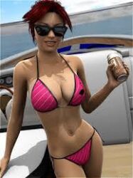 bikini drink female solo sunglasses sydgrl3d