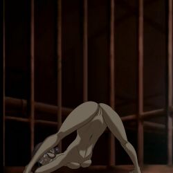 1girls ass_up avatar_the_last_airbender blue_eyes breast_press breasts brown_hair clenched_teeth completely_nude_female dark-skinned_male dark_skin disgusted high_resolution highres jack-o_pose katara kneepits legs_apart looking_at_viewer looking_back medium_breasts munshin naked naked_female narrow_waist navel nipples posing pussy skinny small_breasts solo solo_focus teenage_girl tight_pussy uncensored vagina