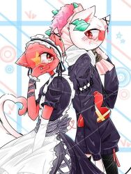 2boys blush catboy countryhumans femboy japan_(countryhumans) male male_only vietnam_(countryhumans)