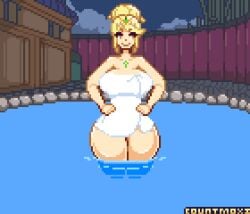 1girls 2d 2d_animation animated armpits arms_above_head arms_up ass bath big_ass big_breasts big_butt blonde_hair breasts butt countmoxi female female_only hair hair_ornament light-skinned_female light_skin long_hair mythra naked_towel nintendo nipples onsen pixel_animation pixel_art pose smug stripping thick thick_thighs thighs tied_hair towel towel_only undressing voluptuous water wide_hips work_in_progress xenoblade_(series) xenoblade_chronicles_2