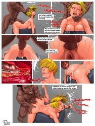 1boy 1girls anal anal_creampie ass athletic athletic_female audience being_watched blonde_hair bondage breasts broken_rape_victim comic creampie cross_section crowd crying cum cum_in_ass cum_in_intestines cum_in_pussy cum_in_uterus cum_inside cum_leaking dark-skinned_male dc dc_comics defeated defeated_heroine domination english_text fallopian_tubes female femsub fit fit_female from_behind humiliation interracial male maledom open_mouth ovaries penetration penis power_girl pussy rape restrained running_a_train short_hair spread_legs studio-pirrate_(rosselito) submissive submissive_female superman_(series) tears text toned toned_female uterus vaginal_creampie wide_eyed wide_hips x-ray