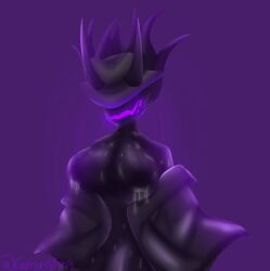 1girls black_skin body_fluids breast breasts demon devil devil_horns fedora fluids gamingh0rny large_breasts mostly_nude original_character purple roblox roblox_avatar robloxian simple_background tagme thighs tuxedo wide_hips