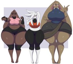 big_breasts breasts dewwydartz eva(dewwydartz) female furry lucy(dewwydartz) thick_thighs val_(dewwydartz) wide_hips