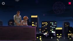 2d amber_(fap_ceo) animated doggy_style doggystyle fap_ceo fireworks mp4 night no_sound nutaku outdoors outside rooftop rooftop_sex sex tagme video