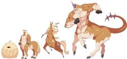 alpha_channel animal_genitalia blonde_hair centaur cloud_meadow equid equid_taur evolutionary_family genitals group hair hi_res hooves humanoid_taur long_hair male male_only mammal mammal_taur muscular muscular_male muscular_taur official_art open_mouth quadruped s-purple sheath simple_background tail taur transparent_background vein veiny_muscles