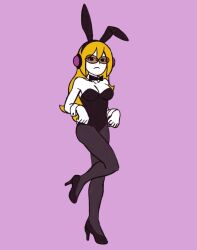 1girls bunny_ears bunnysuit daisuki_rap_(rhythm_tengoku) high_heels lewdthealess mc_adore nintendo rhythm_heaven rhythm_tengoku sora_(rhythm_tengoku)