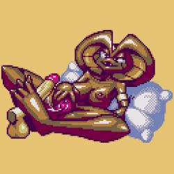 2023 anthro areola balls barefoot breasts duo feet female foot_fetish foot_play footjob genitals hotred is_(artist) low_res lying male male/female nipples nude on_back open_mouth open_smile penis pillow pixel_(artwork) pixel_art pussy reptile scalie servedasis sex simple_background smile snake