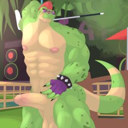 1boy 2022 abs alligator alligatorid anthro arms_behind_back balls ballsack biceps big_balls big_cock big_penis big_testicles bigger_male blue_eyes blush boner bracelet claws crocodile crocodilian crocodylid dangling_testicles digital_drawing_(artwork) digital_media_(artwork) erect_penis erection facepaint finger_claws fingerless_gloves five_nights_at_freddy's five_nights_at_freddy's:_security_breach flaccid_penis glans glasses gloves green_body green_skin hi_res holding_golf_club holding_object huge_balls huge_cock huge_testicles humanoid_penis hyper joxenwolf83_(artist) large_penis large_tail low_hanging_balls male male_nipples male_only mohawk_(hairstyle) montgomery_gator_(fnaf) muscles muscular_anthro muscular_arms muscular_legs muscular_male navel nude pecs pectorals penis pose posing_for_the_viewer red_hair reptile reptile_humanoid scales scalie scottgames scrotum smooth_penis solo solo_anthro spiked_bracelet star_glasses steel_wool_studios sunglasses testicles thick_penis two_tone_body two_tone_skin two_tone_tail