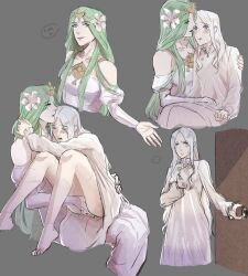 ... 2girls bare_legs barefoot bottomless closed_eyes door edelgard_von_hresvelg english_text female female_only fingering fingering_partner fire_emblem fire_emblem:_three_houses green_eyes green_hair hug inviting inviting_to_sex legs long_hair looking_pleasured multiple_girls nervous nintendo older_female opening_door purple_eyes rhea_(fire_emblem) royalty scar text white_hair wholesome yanlu yuri