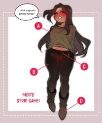 belly belly_button blush boots glacierclear leggings mod_(glacierclear) panties see-through