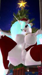 3d_(artwork) 4k 9:16 absurd_res alicorn anthro big_breasts breasts christmas christmas_clothing christmas_headwear clothing digital_media_(artwork) equid equine female friendship_is_magic genitals hasbro hat headgear headwear hi_res holidays horn mammal my_little_pony naughty_cube nipples princess_celestia_(mlp) pussy santa_hat spread_legs spreading tongue tongue_out wings