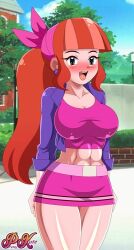 1girls abs anima_estudios big_breasts female legend_quest muscular_female pk-studios red_hair tagme teodora_villavicencio