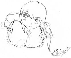 female human hyuuga_hinata male monochrome naruto sketch straight tagme zulana