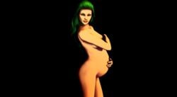 big_breasts covering covering_breasts lorna_dane marvel marvel_comics mutant_(marvel) nude polaris_(x-men) pregnant tagme x-men