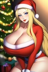 1girls ai_generated big_breasts blue_eyes blush busty child_bearing_hips christmas cleavage clothed clothing curvaceous curvy curvy_body curvy_female curvy_figure dress eyelashes eyeliner female female_focus female_only gender_transformation genderswap_(mtf) holidays huge_breasts kneeling large_breasts light-skinned_female light_skin lips lipstick long_hair looking_at_viewer makeup nai_diffusion naruko naruto naruto_(series) naruto_shippuden on_knees oppai pale-skinned_female pale_skin presenting_breasts red_lips red_lipstick rule_63 santa_costume santa_dress santa_hat sexy_no_jutsu short_dress shounen_jump sitting skimpy skimpy_clothes solo solo_female solo_focus stable_diffusion thick_thighs thighs uzumaki_naruto very_long_hair voluptuous wide_hips