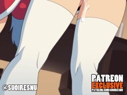 after_sex alternate_costume animated anus aqua_(konosuba) ass bent_over blue_hair blush christmas christmas_outfit cleavage cum cum_in_pussy cum_inside cumdrip ejaculation erection female_only footwear hair_between_eyes hanging_breasts happy kono_subarashii_sekai_ni_shukufuku_wo! large_ass long_hair medium_breasts no_panties open_mouth pussy santa_costume santa_hat solo_focus suoiresnu thick_thighs thighhighs thighs uncensored white_legwear white_stockings wide_hips