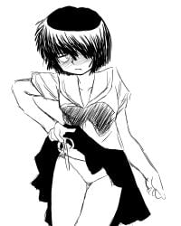 1girls 2009 black_and_white digital_media_(artwork) nazo_no_kanojo_x sketch tagme toto_(pixiv_id_953801) urabe_mikoto