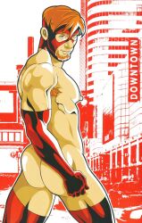 1boy ass butt class_comics felix_himner ginger male male_focus male_only muscles muscular muscular_male naked_justice_(class_comics) naked_justice_(superhero) patrick_fillion solo solo_male