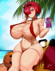 1girls breasts cleavage female female_only huge_breasts ignis_(last_origin) last_origin solo thebig-z thick_thighs wide_hips