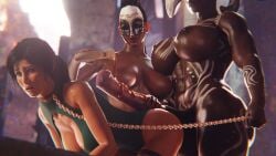 1futa 2girls 3d abs athletic_female athletic_futanari bent_over big_ass big_breasts big_penis black_areola black_hair blurry_background body_paint brown_hair chain chained chains cleavage cleavage_cutout clothed_female_nude_futanari collar dark-skinned_female dark-skinned_futanari dark_skin defeated doggy_style erect_nipples erect_penis erection female fit fit_female fit_futanari futa_on_female futanari headwear horsecock hourglass_figure huge_breasts huge_cock human imminent_rape imminent_sex interracial lara_croft lara_croft_(survivor) large_penis leotard light-skinned_female light_skin long_penis looking_back mask medium_breasts monokini nervous nipples nose_piercing nose_ring one-piece_swimsuit partially_clothed ponytail restrained scrappy-coco self_upload slim_waist tattoo thin_waist tomb_raider tribal tribal_markings voluptuous voluptuous_female